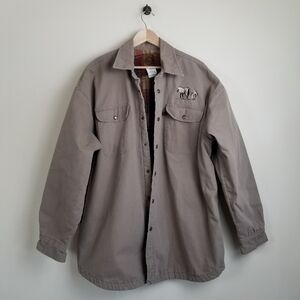 Berne Fleece Lined Snap Front Shirt Shacket Size 2XL